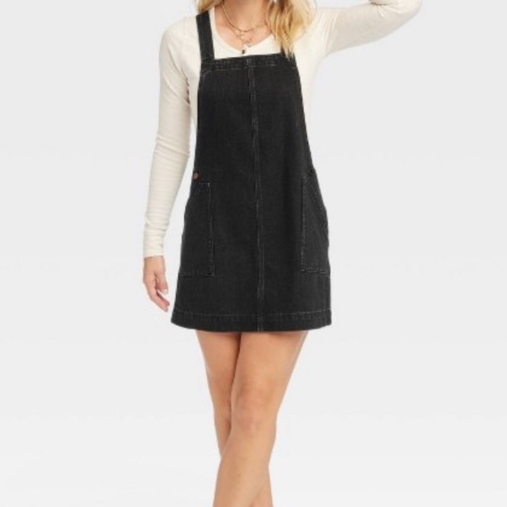 Universal thread denim jumper dress